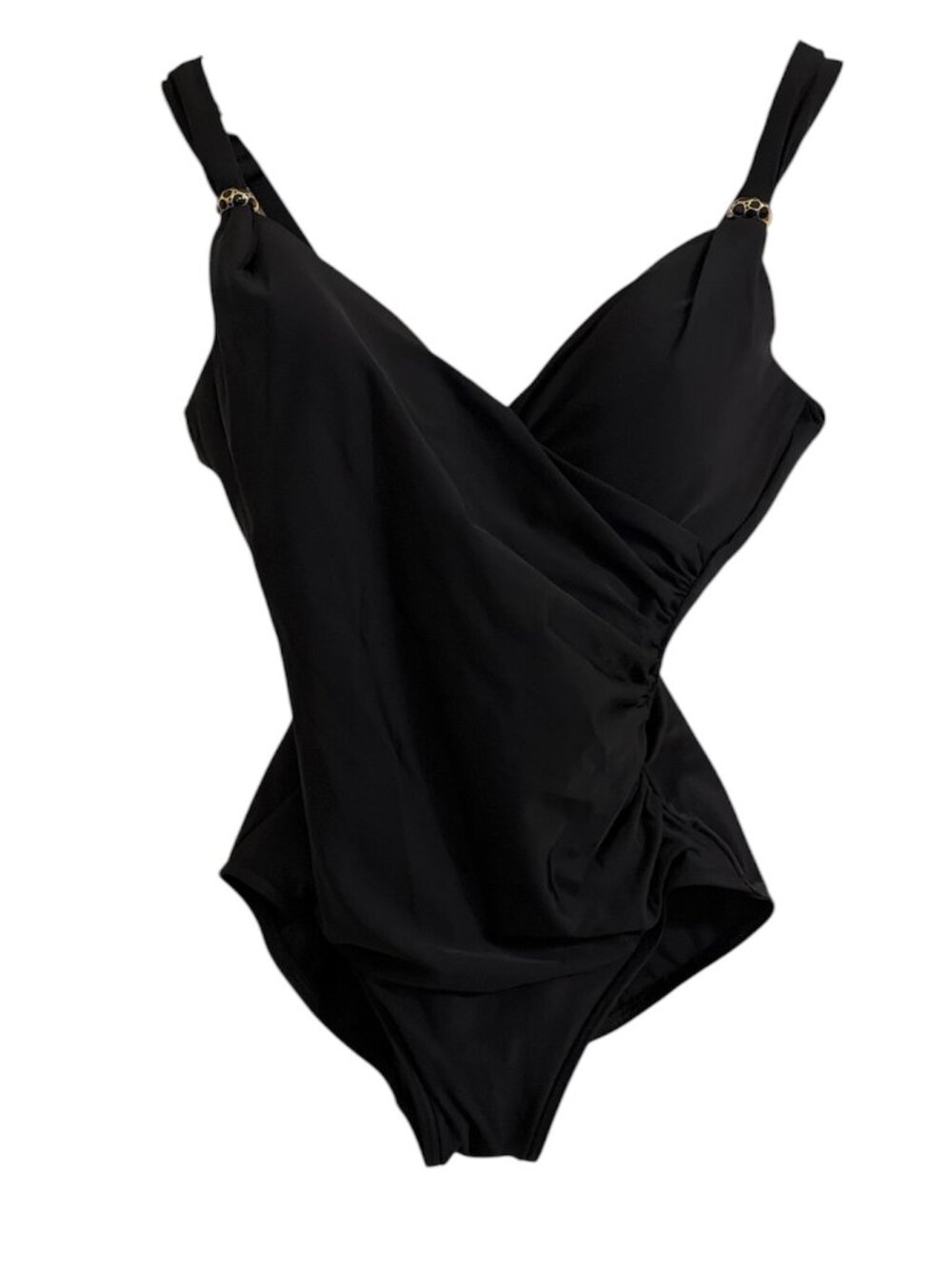 Miraclesuit Razzle Dazzle Siren One Piece Swimsuit Women's Size 12 Shaping Black